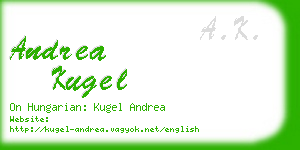 andrea kugel business card